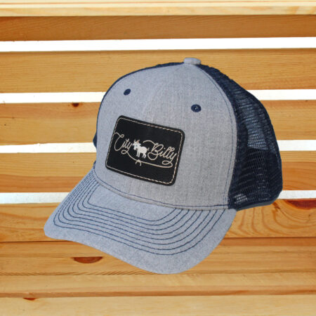 Grey/Dark Blue Mesh Unisex Cap